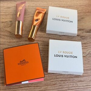 Louis Vuitton LV Rouge Lipstick Duo - Elegant Pink and Vibrant Orange